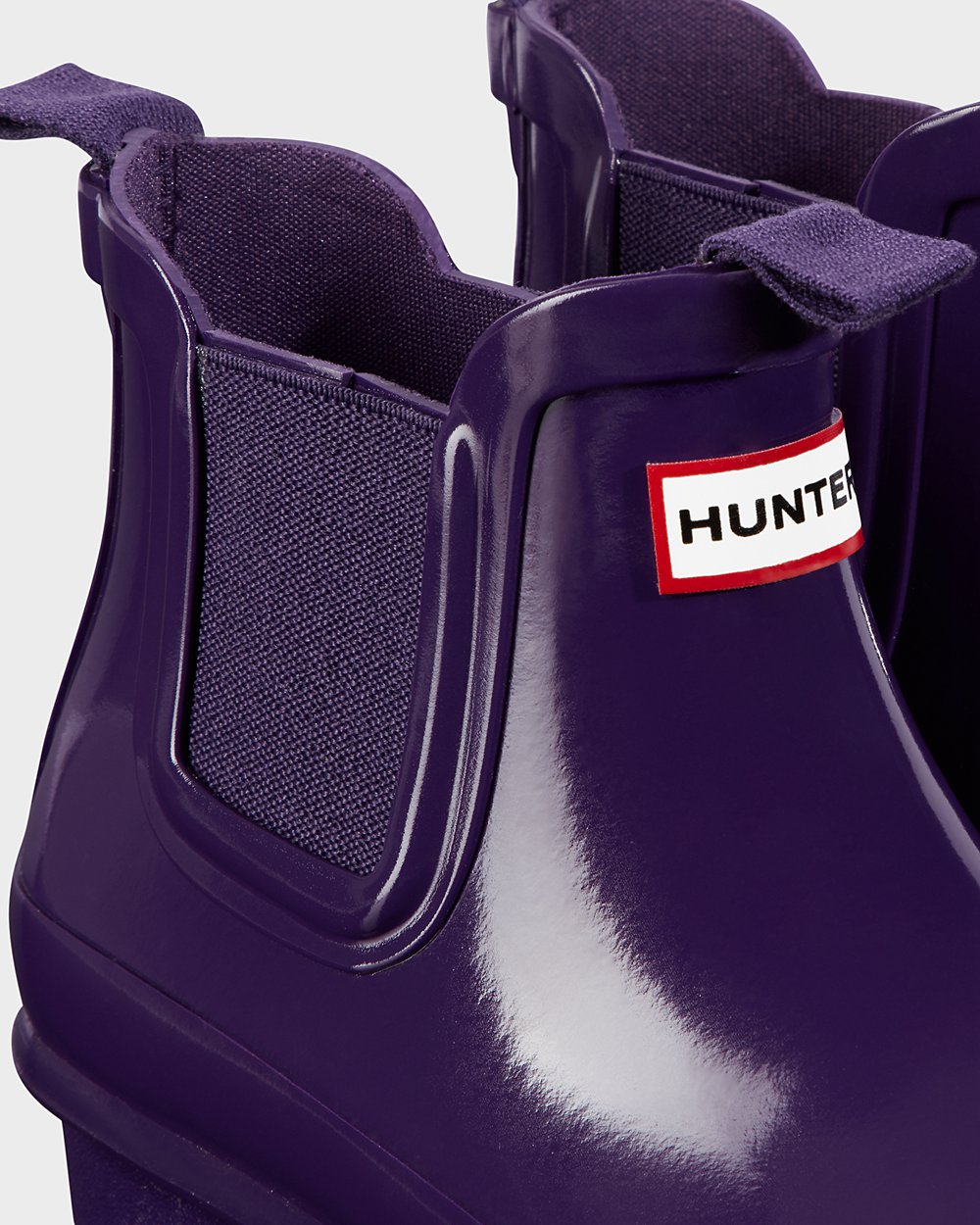 Botas Chelsea Hunter Niños - Original Big Gloss - Azules Morados - YRPHLNZ-09